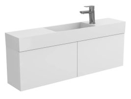 Тумба підвісна MINIMA біла матова для умивальника TONI 1050
