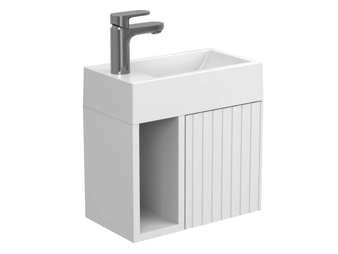 Тумба підвісна AURA біла матова для умивальника FARO