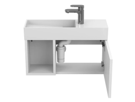 Тумба підвісна AURA біла soft-touch для умивальника TONI 650 - 2 фото