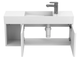 Тумба підвісна AURA біла soft-touch для умивальника TONI 850 - 2 фото