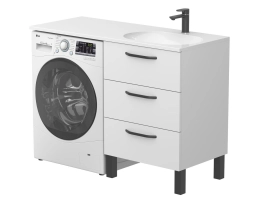 Тумба підлогова TESSA Біла для умивальника NEW YORK 1200 R