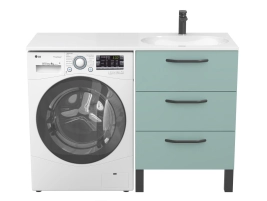 Тумба підлогова TESSA Зелена для умивальника NEW YORK 1200 R - 3 фото
