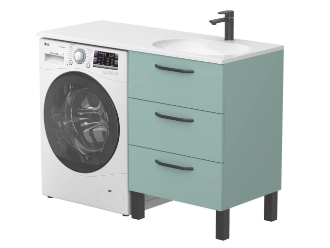 Тумба підлогова TESSA Зелена для умивальника NEW YORK 1200 R