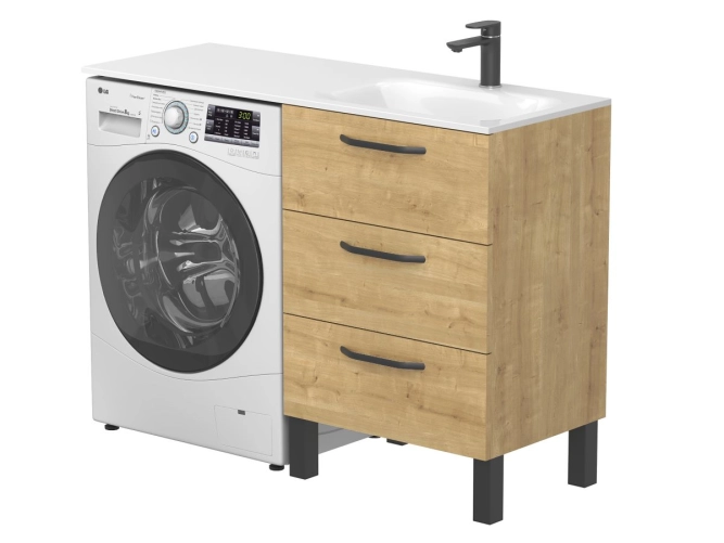 Тумба підлогова TESSA Дуб Гамільтон для умивальника JESSEL 1200 R