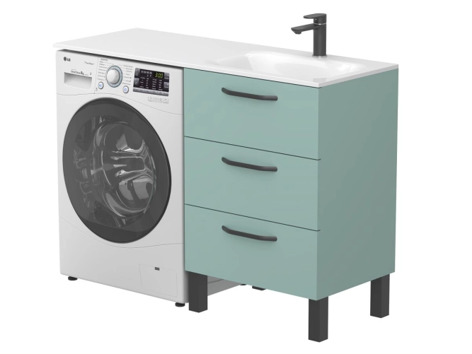 Тумба підлогова TESSA Зелена для умивальника JESSEL 1200 R