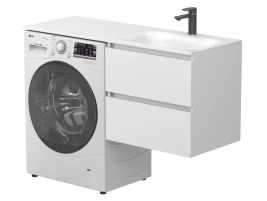 Тумба підвісна LUMO Біла матова для умивальника JESSEL 1200 R