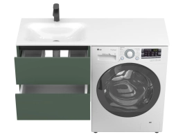 Тумба підвісна LUMO Ліс зелений для умивальника JESSEL 1200 L - 2 фото