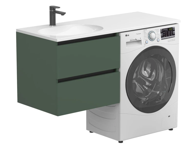 Тумба підвісна LUMO Ліс зелений для умивальника NEW YORK 1200 L