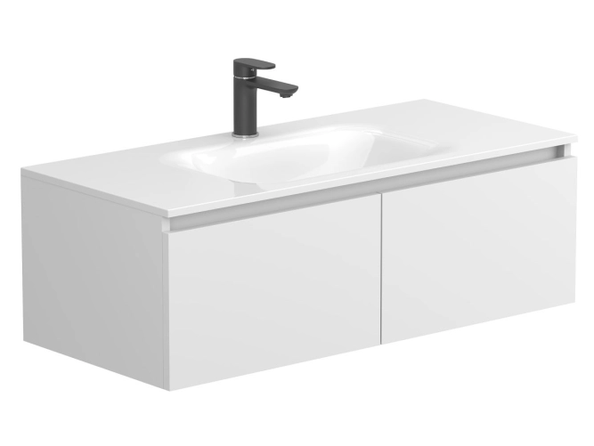 Тумба підвісна BASE Біла матова для умивальника JESSEL 1000