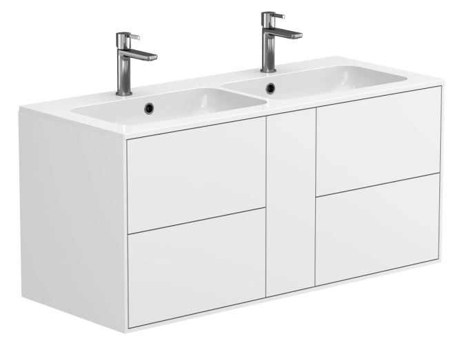 Тумба підвісна SPACE Біла матова для умивальника DELLA 1100 D