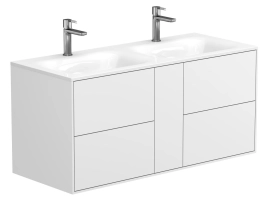 Тумба підвісна SPACE Біла soft-touch для умивальника JESSEL 1100 D