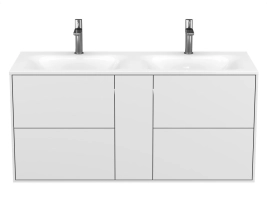 Тумба підвісна SPACE Біла soft-touch для умивальника JESSEL 1100 D - 3 фото