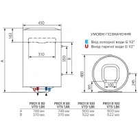 Бойлер комбінований ARISTON PRO1 R 80 VTS 1,8K (лівий) - 5 фото