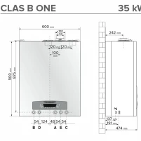 Двухконтурный конденсационный котёл Ariston CLAS B ONE WIFI 35 (3302128) - 3 фото