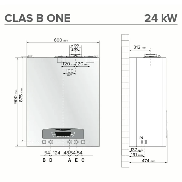 Двоконтурний конденсаційний котел Ariston CLAS B ONE WIFI 24 (3302127) - 3 фото