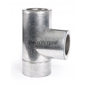 Трійник 87° к/к 1мм Ø180/250 з ревіз. Ø120 сталь 321
