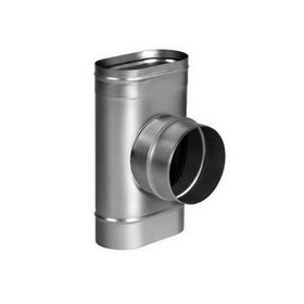 Трійник овальний 87° нерж 1мм Ø120/240 вріз Ø150+