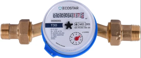 Лічильник холодної води ECOSTAR DN15 1/2″ L110 E-C 2,5