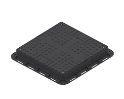 Люк пластиковий Easy 700х700 DN560 квадратний легкий чорний з замком