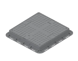 Люк пластиковий Easy 700х700 DN560 квадратний легкий сірий з замком А15