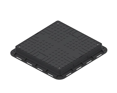 Люк пластиковий Easy 700х700 DN560 квадратний легкий чорний з замком