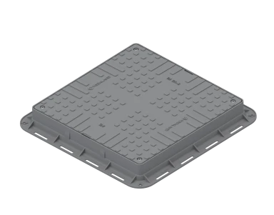 Люк пластиковий Easy 700х700 DN560 квадратний легкий сірий з замком А15