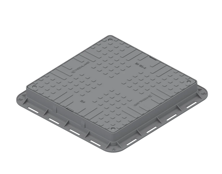 Люк пластиковий Easy 700х700 DN560 квадратний легкий сірий з замком А15