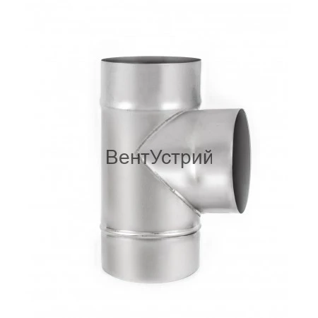 Трійник 87° нерж. 0,8мм Ø200 с ревиз. AISI 201