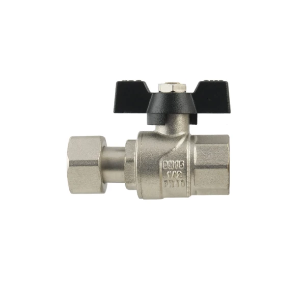 Кран з накидною гайкою 3/4" вв прямий Raftec BLACK