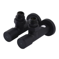 Комплект кранів для рушникосушарки  SOLOMON LUX 1/2″ 7777 BLACK