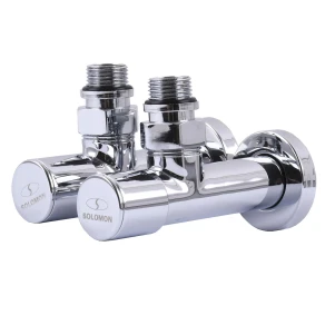 Комплект кранів для рушникосушарки SOLOMON LUX 1/2″ 7777 CHROM