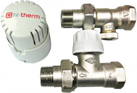 Радіаторний комплект термостатичний 1/2 прямий Hi-Therm