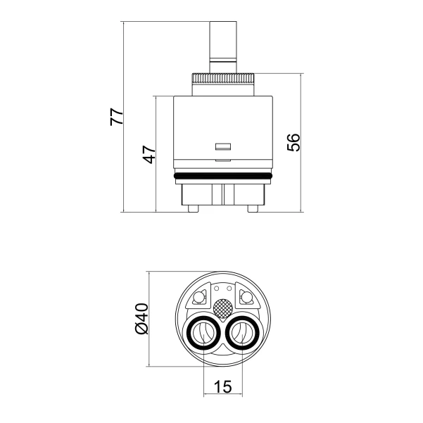 Картридж для смесителя Lidz Repair 40N (k40) LDREP40N35805 - 1 фото