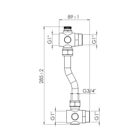 Байпас для колектора теплої підлоги 1"ЗВ SF004W25 SD Forte - 1 фото
