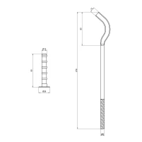 Кріплення Thermo Alliance Standart на чавунний радіатор 10х280 мм SD113280 - 1 фото