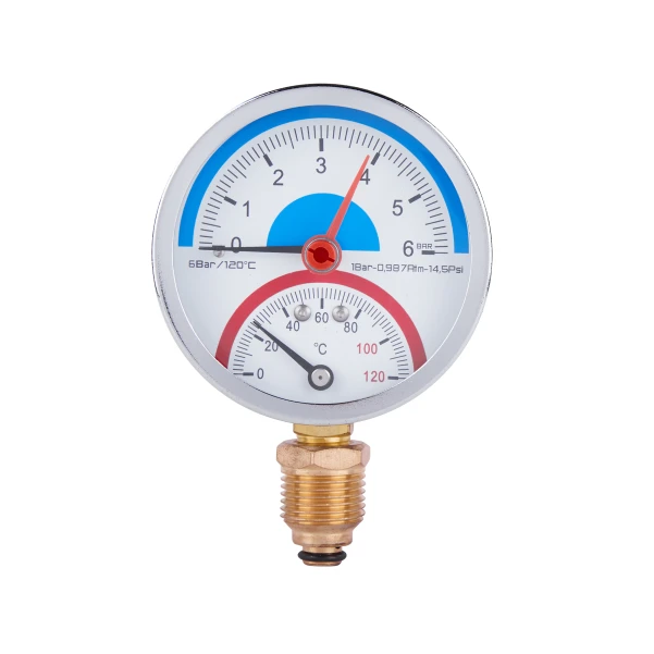 Термоманометр Thermo Alliance Standart 80 мм 1/2", нижнє підмикання SD1726B
