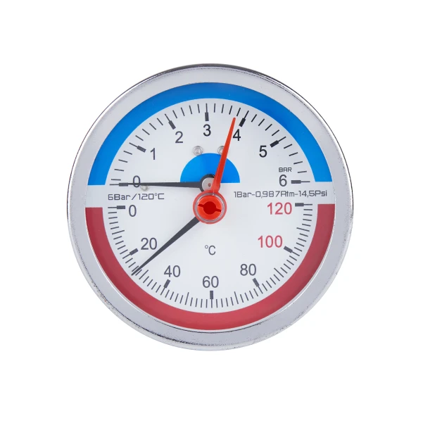 Термоманометр Thermo Alliance Standart 80 мм 1/2", заднє підмикання SD1736B