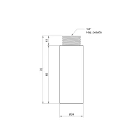 Удлинитель SD Plus 60х1/2" хром SD1301560 - 1 фото