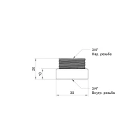 Удлинитель SD Plus 10х3/4" хром SD1302010 - 1 фото