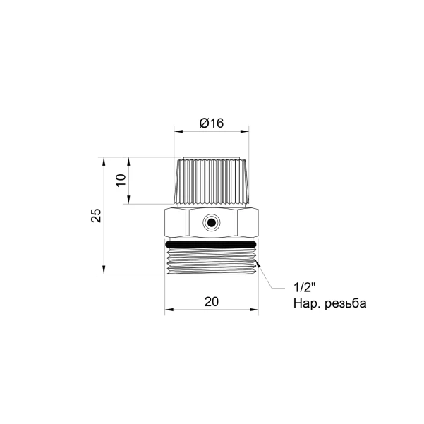 Кран Маєвського Thermo Alliance Standart 1/2" ручний SD211W15 - 1 фото