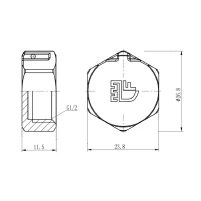 Заглушка Thermo Alliance Forte 1/2" ВР SF35215 - 1 фото