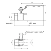 Кран кульовий Thermo Alliance Standart 1" 1/4 ВЗ для води (важіль) SD605NW32PN40 - 1 фото