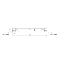 Шланг для газа Thermo Alliance белый 1/2" ВВ 50 см SD90G50 - 1 фото