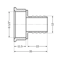 Штуцер Thermo Alliance Standart 12х1/2" ВР SD4261512 - 1 фото