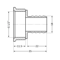 Штуцер Thermo Alliance Standart 18х1/2" ВР SD4261518 - 1 фото