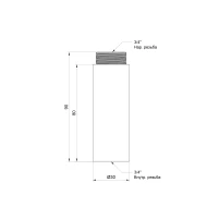 Удлинитель SD Plus 80х3/4" хром SD1302080 - 1 фото