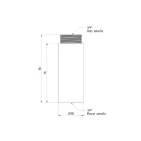 Удлинитель SD Plus 70х3/4" хром SD1302070 - 1 фото