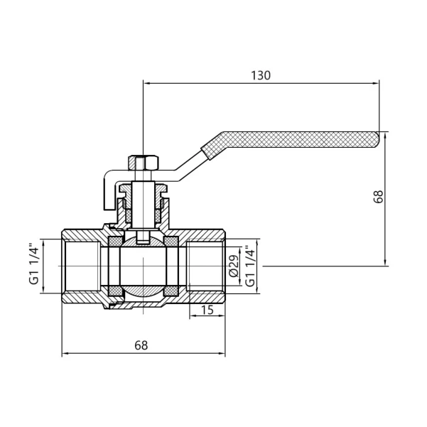 Кран газ 1-1/4" вв SD - 1 фото