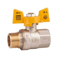 Кран кульовий Thermo Alliance Standart 1/2" ВЗ для газу (метелик) SD607NG15PN40