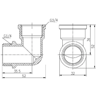 Кут Thermo Alliance Forte 3/4" ВЗ SF37220 - 1 фото